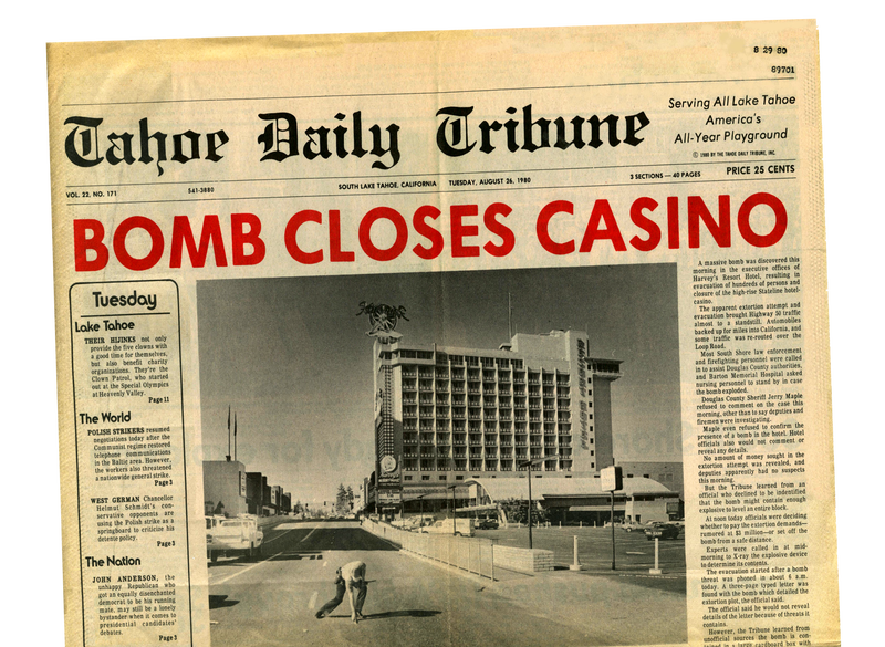 Imagen: Portada el 26 de agosto de 1980 en el Tahoe Daily Tribune